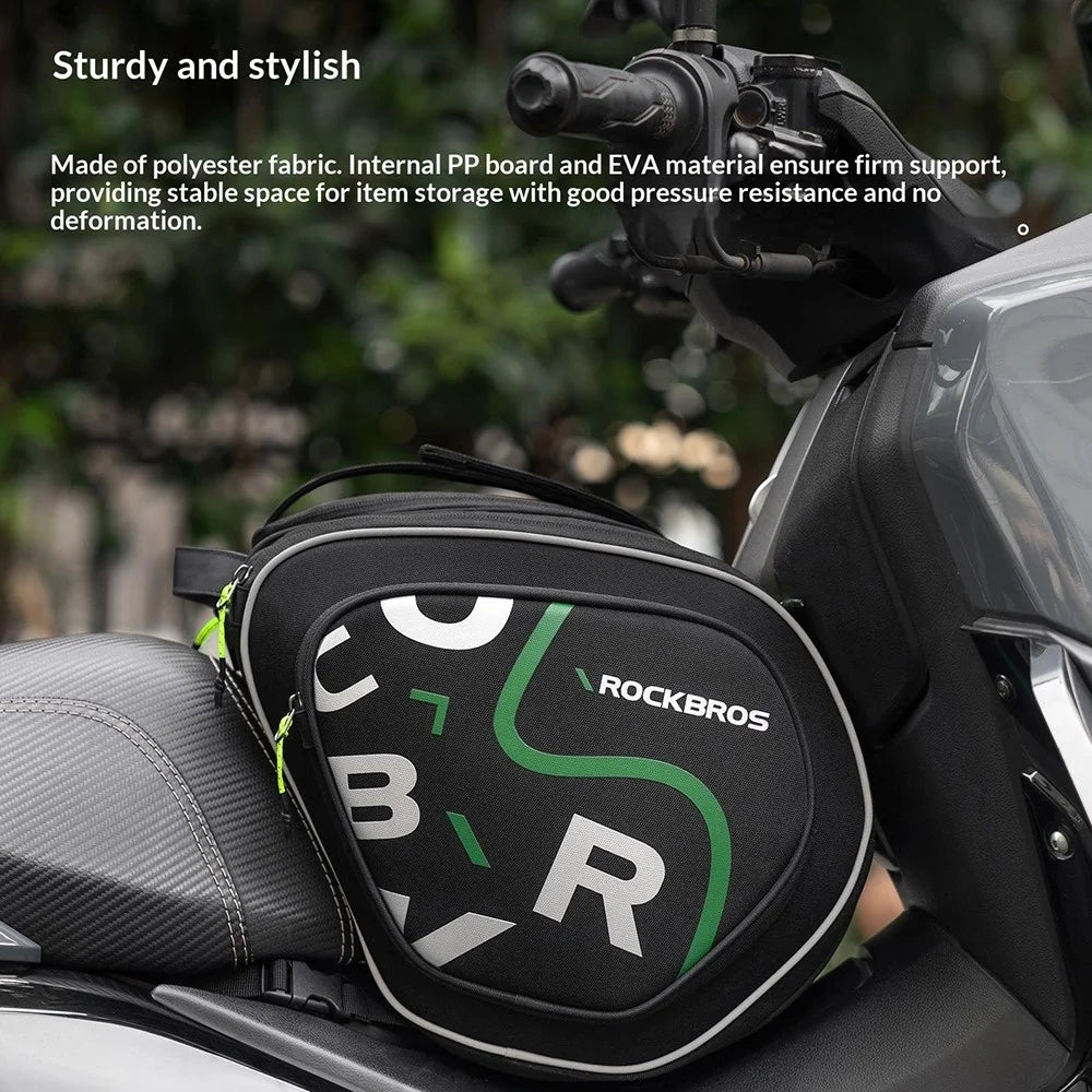 ROCKBROS 12L Large Capacity Motorcycle Fuel Tank Bag Motorbike Triangle Frame Bag with Shoulder Strap, 30990053 A40 30990053001 - 2