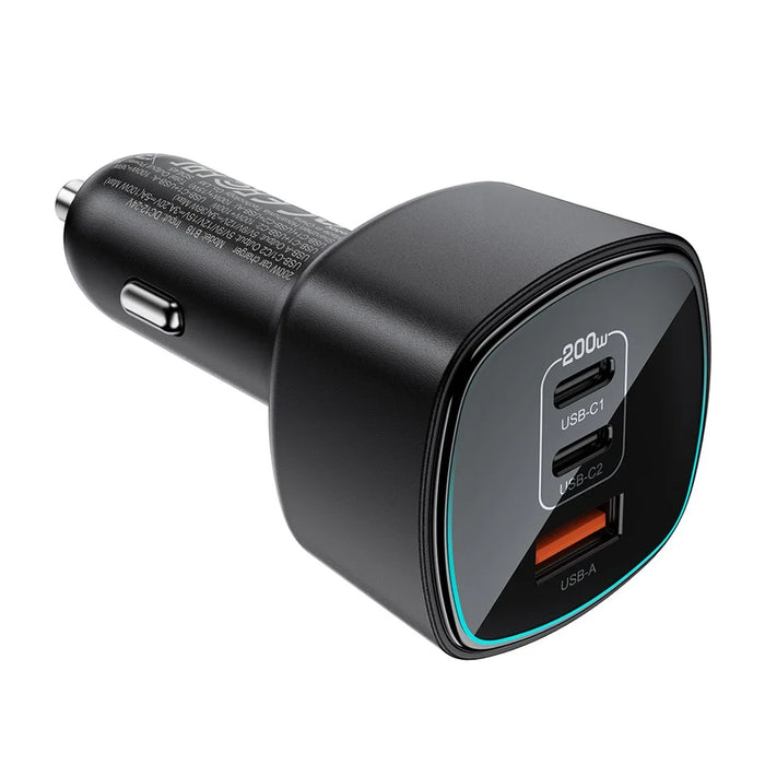 ACEFAST B18 200W Car Charger Dual USB-C + USB-A Fast Charging Cigarette Lighter Adapter - 3