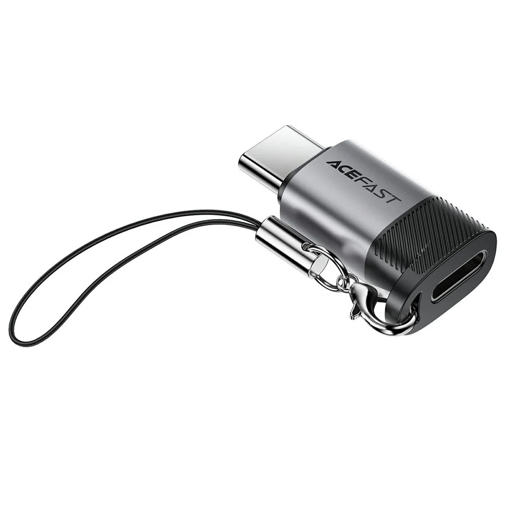 ACEFAST J19 iP (5-14) to USB-C Adapter 60W Fast Charging / Data Transfer / Compact Design Converter - Metal Gray - 4