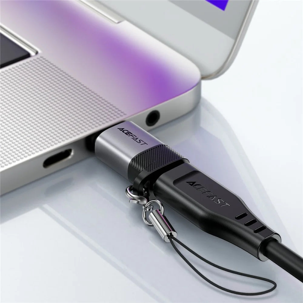 ACEFAST J19 iP (5-14) to USB-C Adapter 60W Fast Charging / Data Transfer / Compact Design Converter - Metal Gray - 6