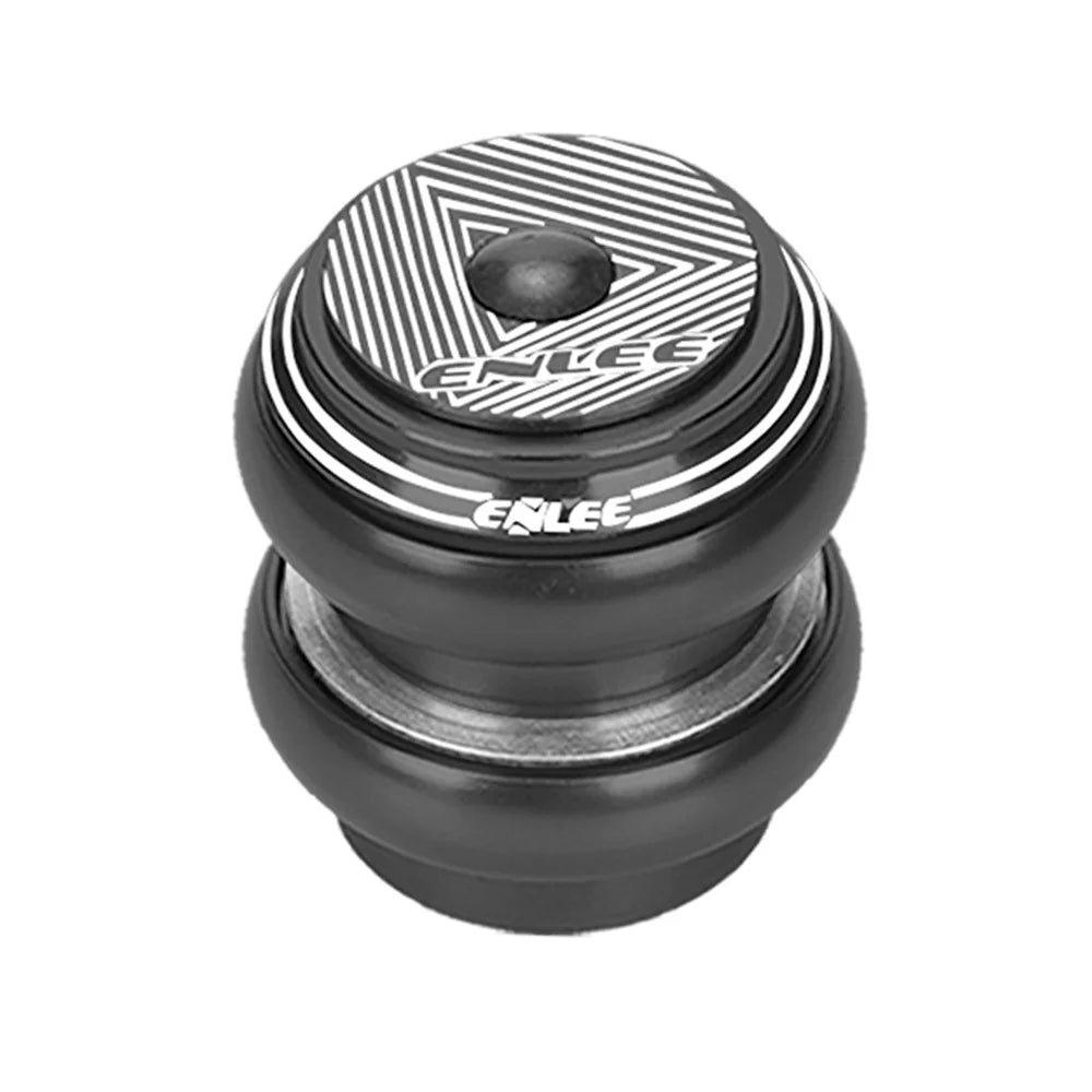 ENLEE Bicycle Headset Aluminum Alloy Dual Sealed Bearing MTB Bike Headset for Straight Tapered Fork Frame - 34-34mm Black - 1