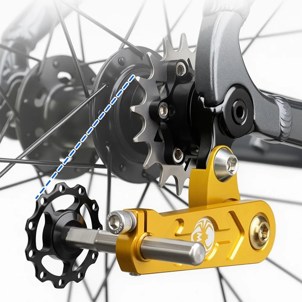MUQZI Single Speed Chain Tensioner MTB Bicycle Adjustable Chain Tensioner for M10 UDH Hanger - Black - 6