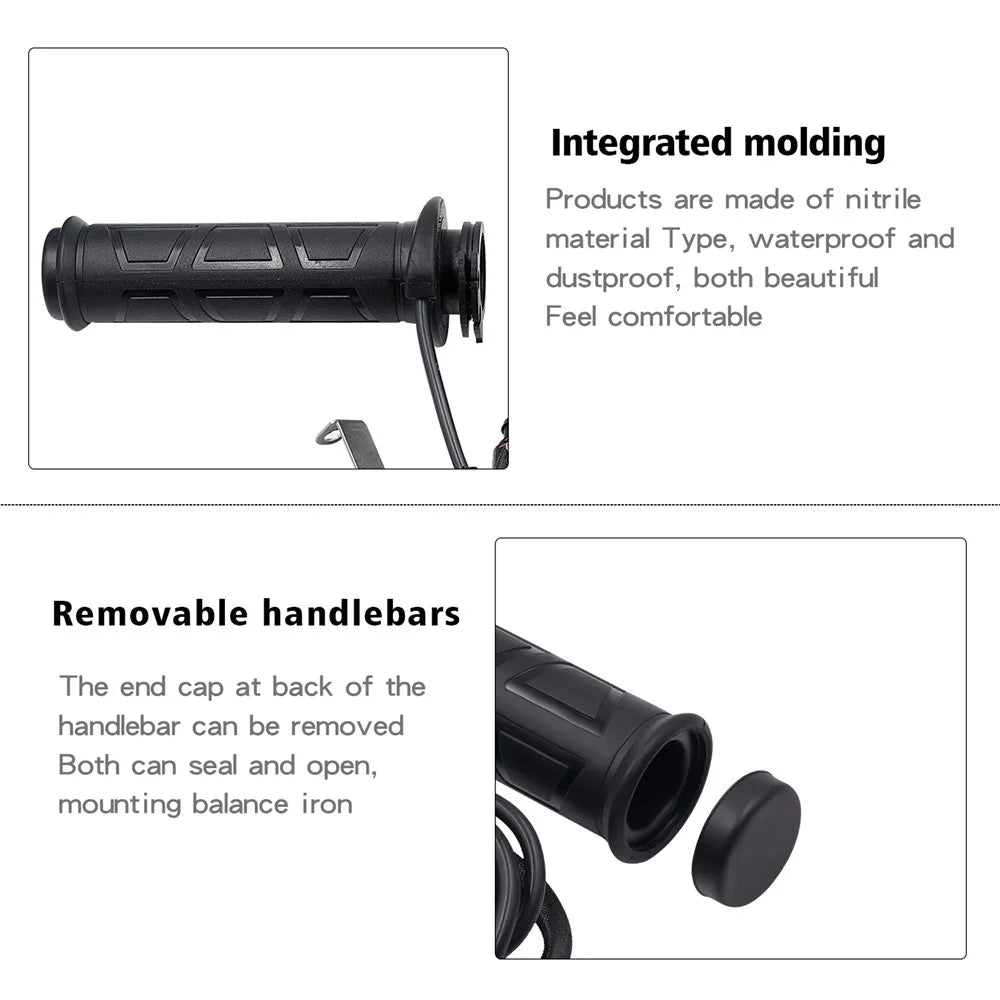 WUPP ZH-983B6 1 Pair 12V Motorcycle Winter Electric Heating Hand Grips 3 Gears Temperature Adjustable Heated Grips - 7