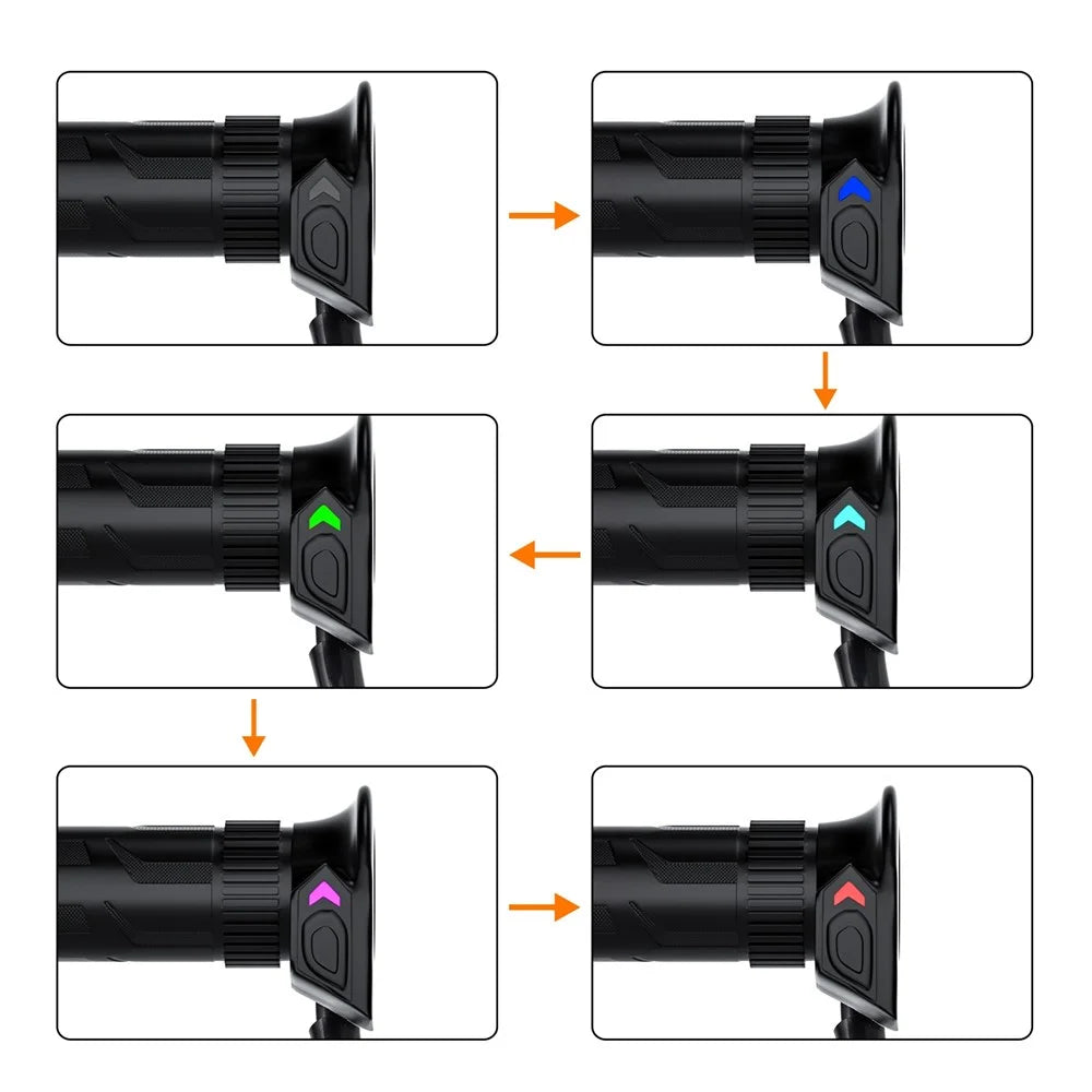 WUPP ZH-990B1 1Pair 5-Gear 12V Motorcycle Heating Handlebar Electric Heated Grips with Indicator Warmer Heating Grips for Winter - 3