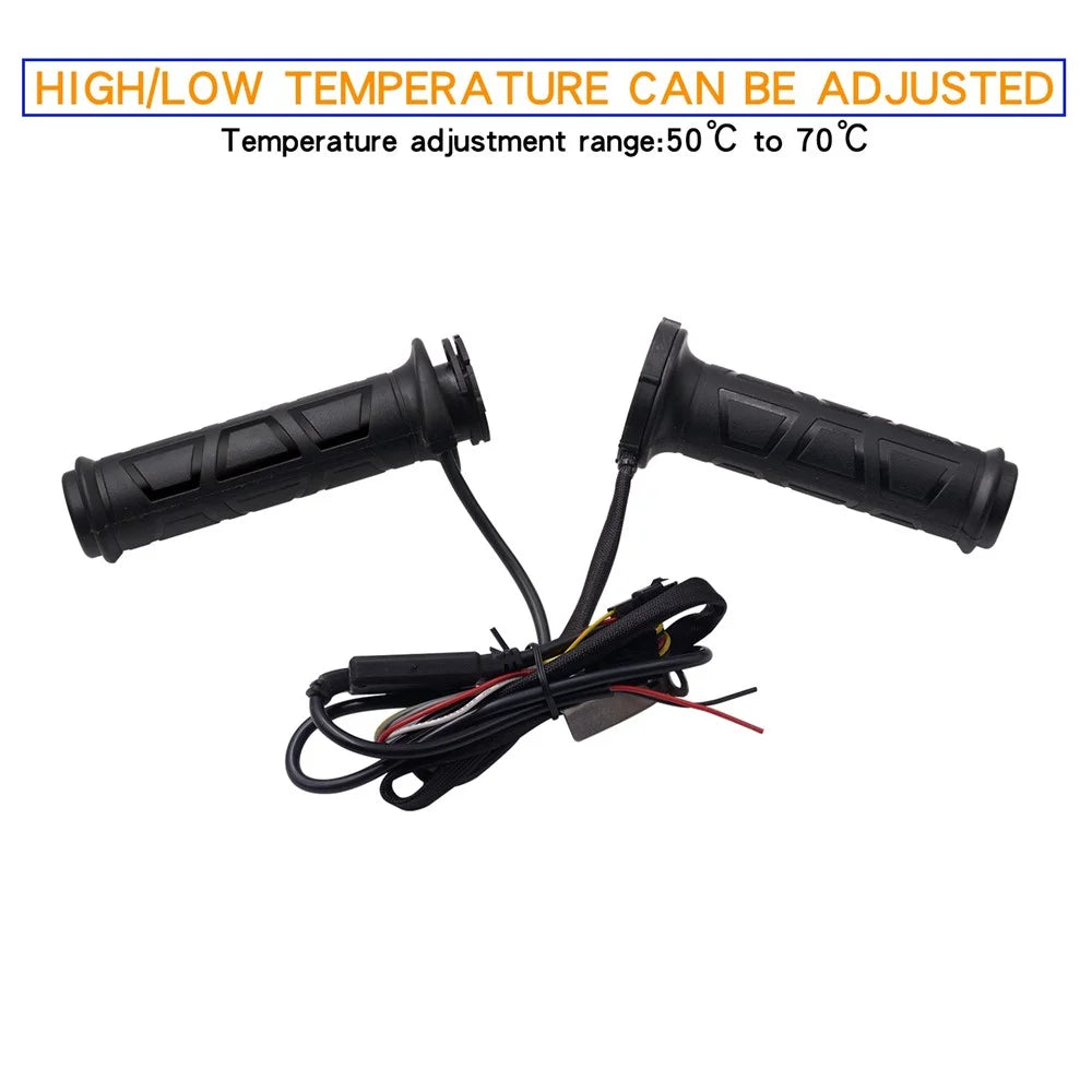 WUPP CS-095B1 1Pair Motorcycle Heating Handlebar for Winter Electric Heated Grips 12V Warmer Heating Grips - 2