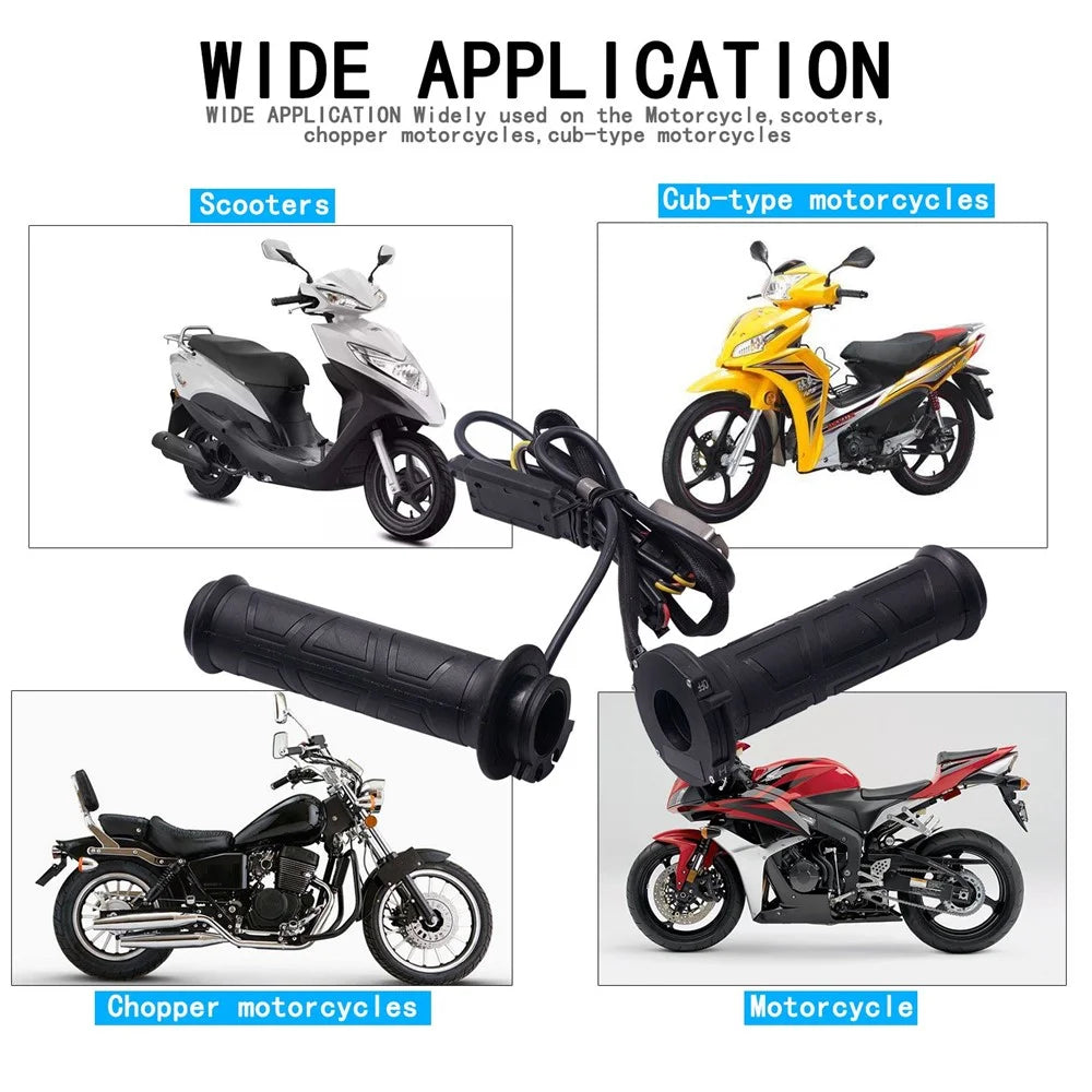 WUPP CS-095B1 1Pair Motorcycle Heating Handlebar for Winter Electric Heated Grips 12V Warmer Heating Grips - 4