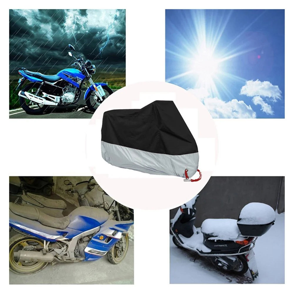 BY-895 Motorcycle Cover Protection Shelter Outdoor Waterproof Motorbike Cover Protector - Size: M - 4