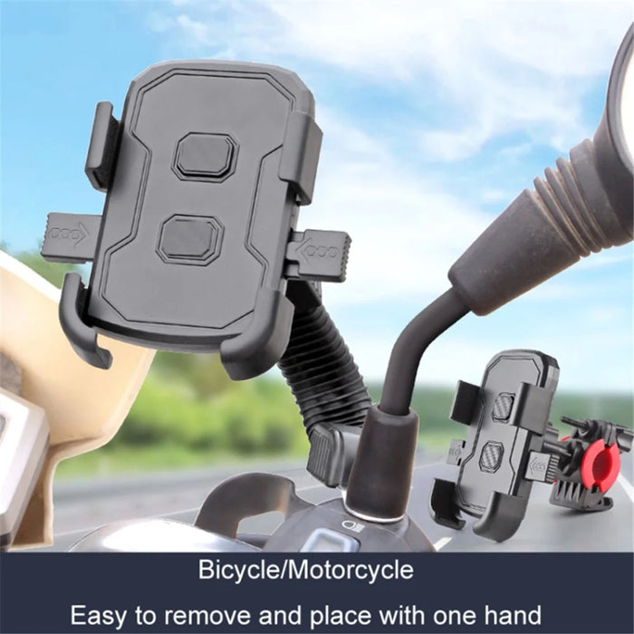 Motorcycle Rearview Mirror Mount Cellphone Bracket Motorbike Rotatable Phone Holder - 6