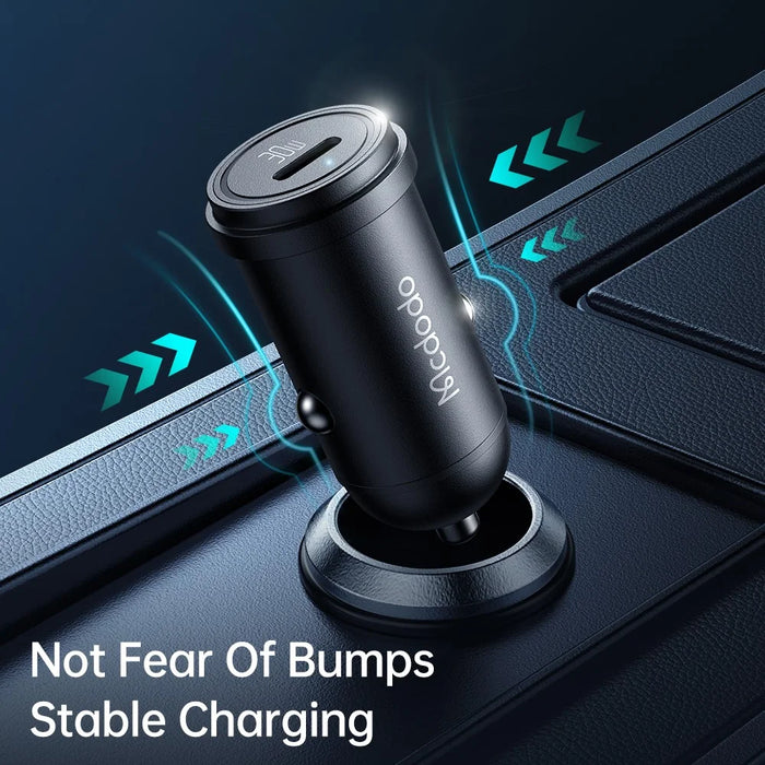 MCDODO CC-7491 PD 30W Fast Charging Type-C Single Port Mini Car Charger, Black - 5
