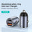 USAMS US-CC206 C38 PD 30W USB A+C Fast Charging Aluminum Alloy Car Charger with Pull Ring - Dark Grey - 3