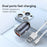 USAMS US-CC206 C38 PD 30W USB A+C Fast Charging Aluminum Alloy Car Charger with Pull Ring - Dark Grey - 4