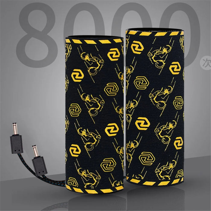 WUPP CSZH-974C1 20-90V 5+1 Gear Motorcycle Handlebar Heating Grips Pattern Design Heated Grip with Memory Function, 80cm ACC Cable - 4