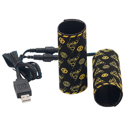 WUPP CSZH-974K1 Motorcycle Heated Grips with Memory Function Pattern Design Electric Handle Sleeve Support 6 Temperature Adjustment - 1