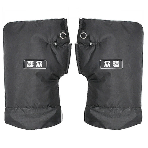 WUPP CS-1472A1 1 Pair Small Opening Motorcycle Handlebar Mitten Handlebar Winter Warmer Cover - 1