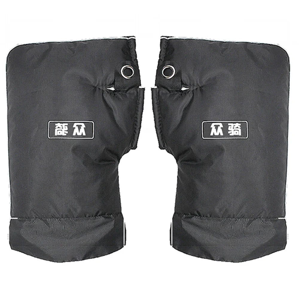 WUPP CS-1472A1 1 Pair Small Opening Motorcycle Handlebar Mitten Handlebar Winter Warmer Cover - 1