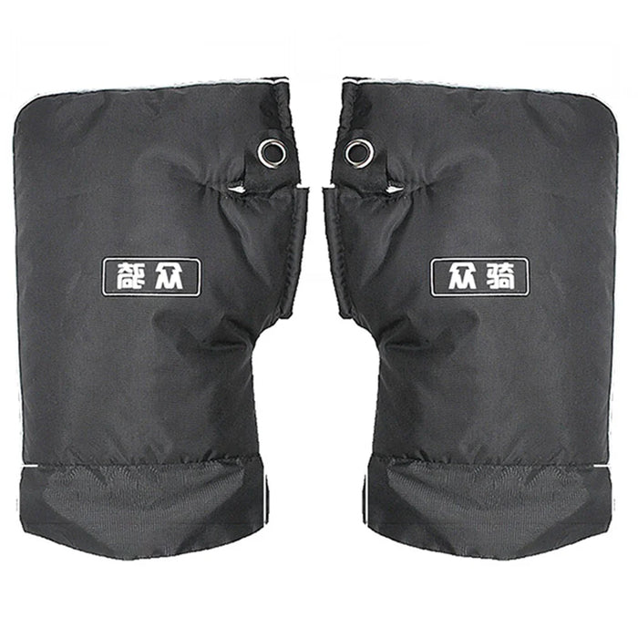 WUPP CS-1472A1 1 Pair Small Opening Motorcycle Handlebar Mitten Handlebar Winter Warmer Cover - 1