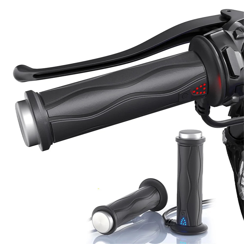 WUPP CSZH-1823B2 1 Pair Motorcycle Heated Grips 22mm Universal Silicone Handlebar Warmers - 1