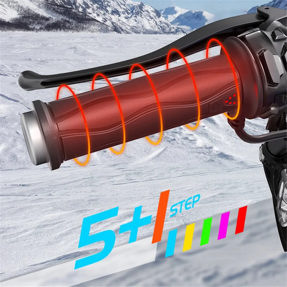 WUPP CSZH-1823B2 1 Pair Motorcycle Heated Grips 22mm Universal Silicone Handlebar Warmers - 2