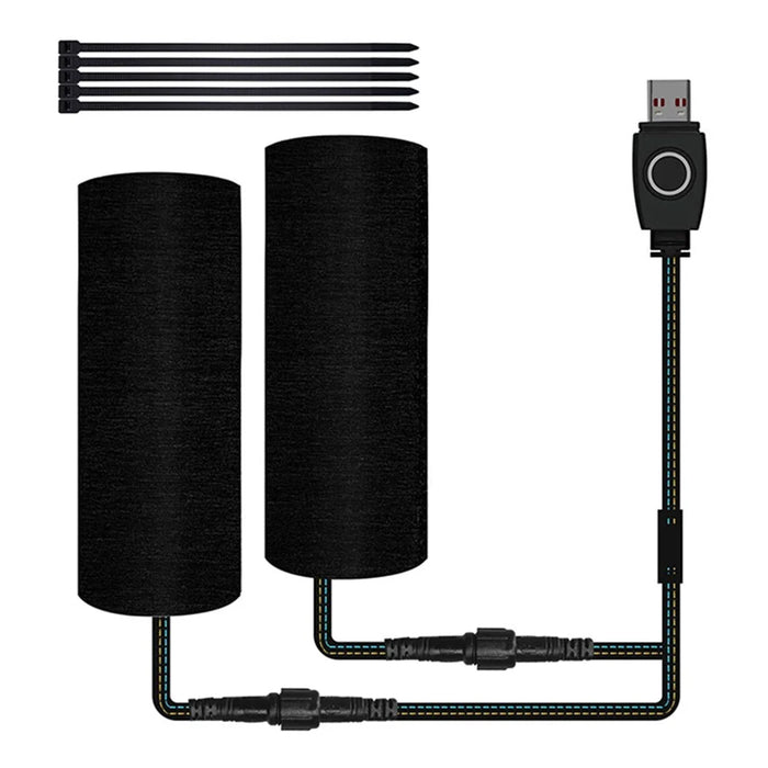 WUPP CSZH-974D4 5V USB Heated Grips with 3-Mode Temperature Adjustable, Magic Tape Version - 1