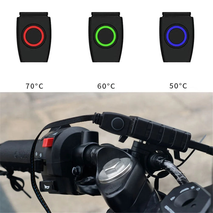 WUPP CSZH-1314B1 5V Strap-Style Motorcycle Heated Grips with Switch, IP67 Waterproof - 4