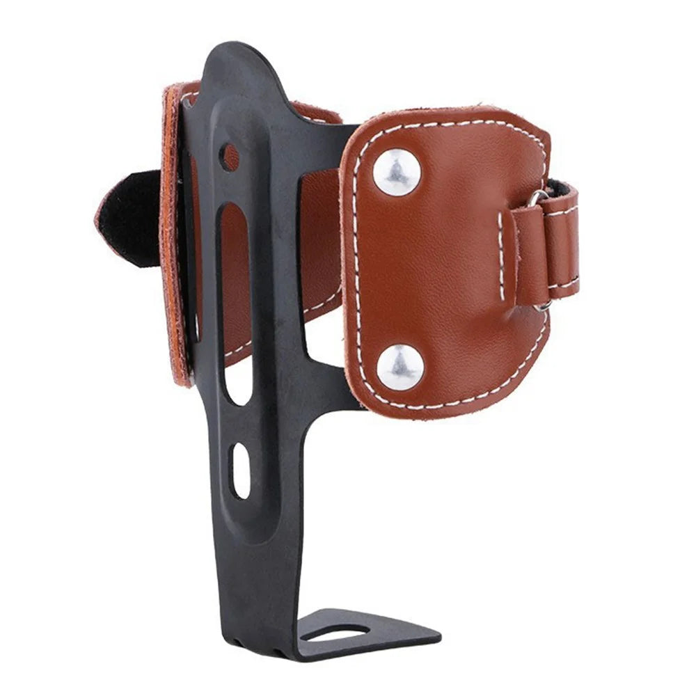 ODI Genuine Cow Leather Bottle Cage Bike Mount Water Bottle Holder, with Screw - Brown - 2