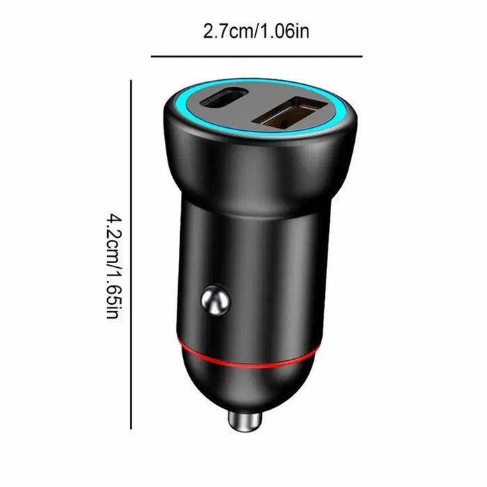 P3 100W Fast Charging Type-C+USB Car Charger with 3-in-1 Cable for Apple / Huawei / Xiaomi - 7