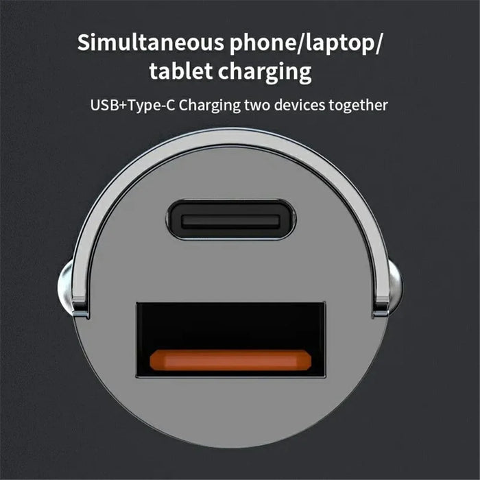 G20 12-24V 120W USB+Type-C Cellphone Fast Charging Adapter Car Charger with 100W 3-in-1 Cable - 4