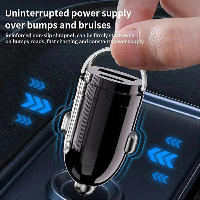 G20 12-24V 120W USB+Type-C Cellphone Fast Charging Adapter Car Charger with 100W 3-in-1 Cable - 6