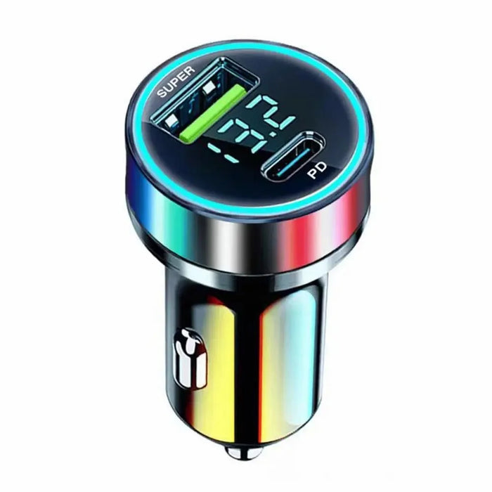 D3-PD 120W Fast Car Charger USB+Type-C Power Adapter with PD iP Cable for iPhone - 2