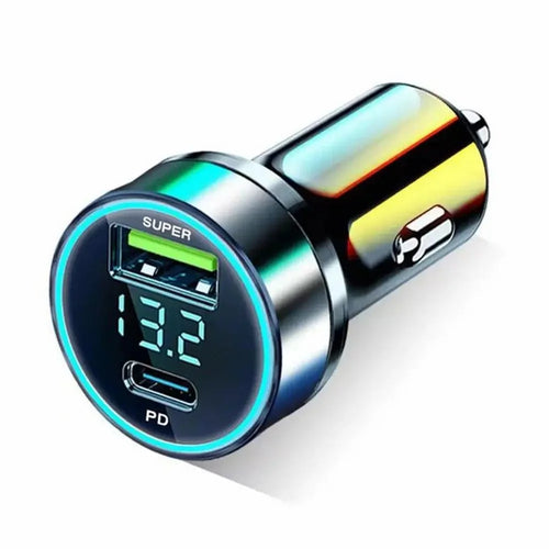 D3-PD 120W USB+Type-C Fast Car Charger Power Adapter for Cell Phone, Tablet, Camera - 1