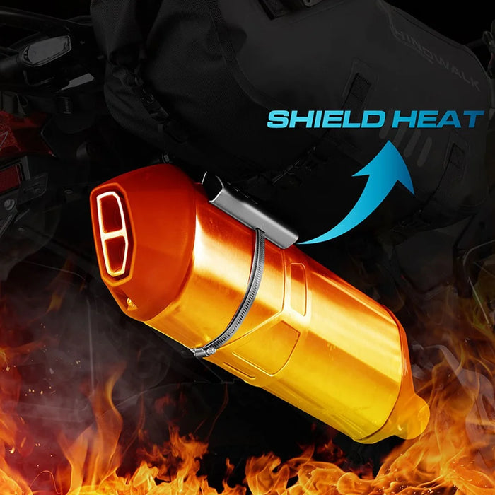 RHINOWALK MTR004 Motorcycle Exhaust Heat Shield Aluminum Anti-scalding Cover - 2