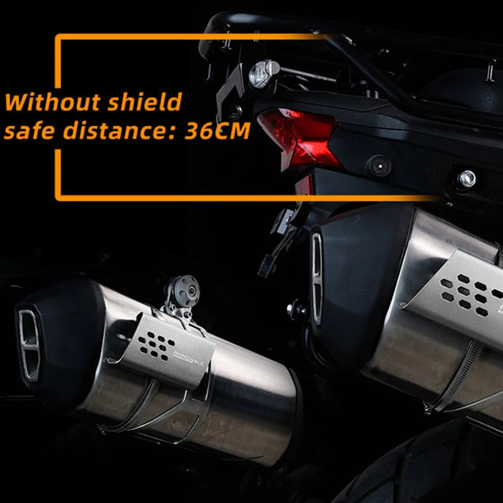 RHINOWALK MTR004 Motorcycle Exhaust Heat Shield Aluminum Anti-scalding Cover - 3