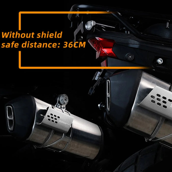 RHINOWALK MTR004 Motorcycle Exhaust Heat Shield Aluminum Anti-scalding Cover - 3
