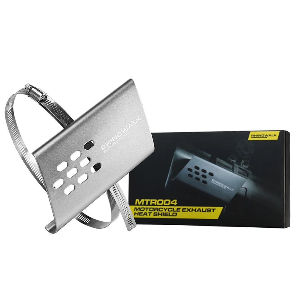 RHINOWALK MTR004 Motorcycle Exhaust Heat Shield Aluminum Anti-scalding Cover - 7