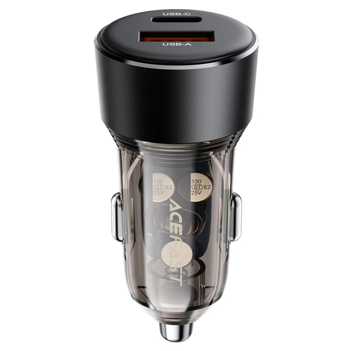 ACEFAST B12 60W USB-A+Type-C Car Charger Cigarette Lighter Phone Fast Charging Adapter - 2