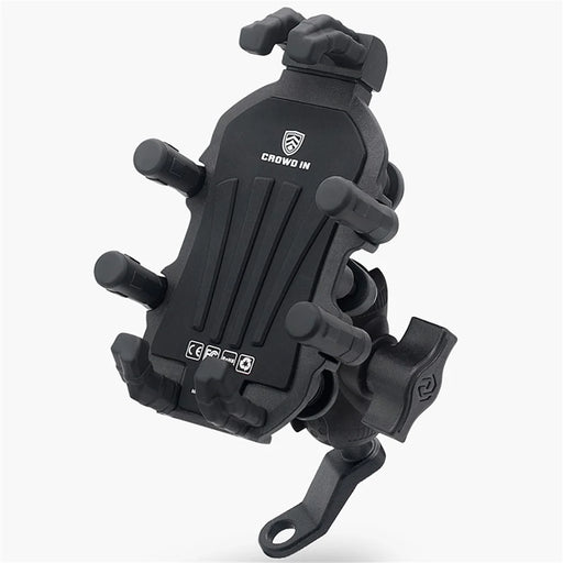 WUPP CS-1990B1 Motorcycle Rearview Mirror Phone Holder Aluminum Alloy Anti Shake Phone Mount - 2