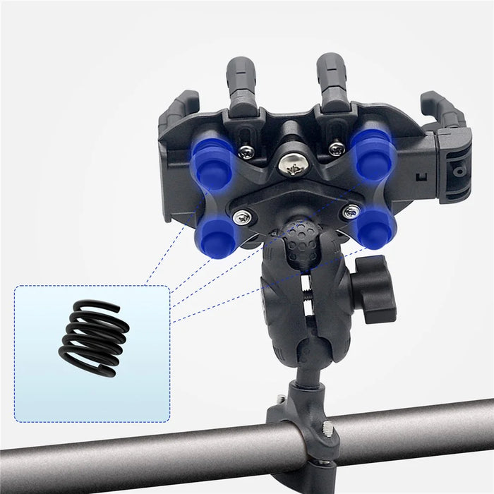 WUPP CS-1990A1 Motorcycle Handlebar Phone Mount Clamp Aluminum Alloy Anti-Shake Bike Phone Holder - 3