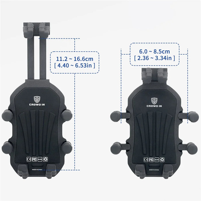WUPP CS-1990A1 Motorcycle Handlebar Phone Mount Clamp Aluminum Alloy Anti-Shake Bike Phone Holder - 7