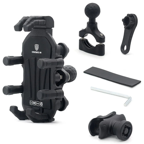 WUPP CS-1990C1 Bicycle Handlebar Phone Holder with Anti-theft Knob Design for Motorcycle / Scooter - 1