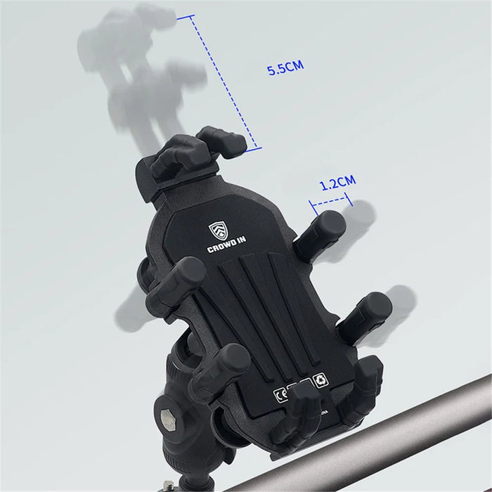 WUPP CS-1990C1 Bicycle Handlebar Phone Holder with Anti-theft Knob Design for Motorcycle / Scooter - 4