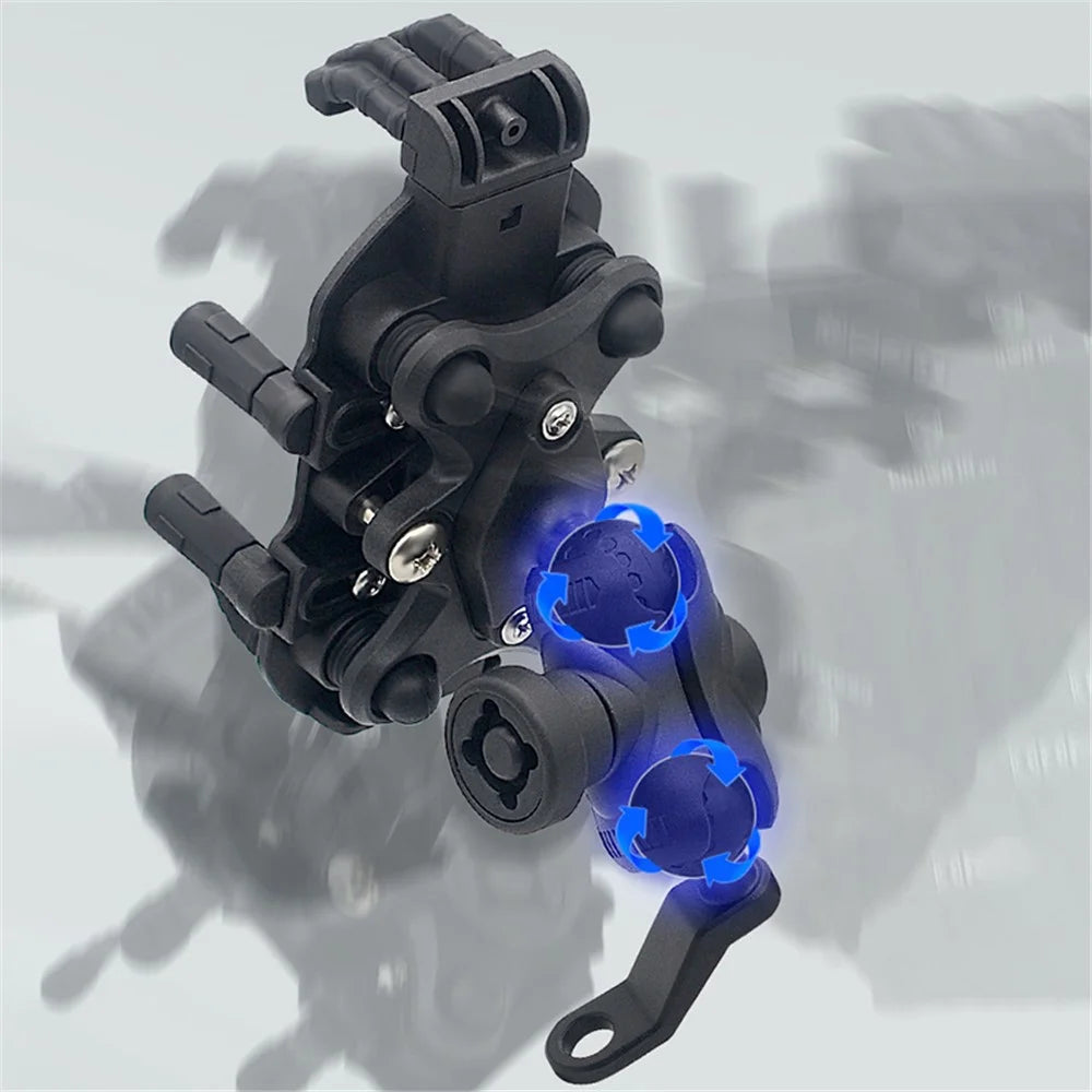 WUPP CS-1990D1 Anti-theft Motorcycle Phone Holder Rearview Mirror Aluminum Alloy Phone Mount Clamp - 7