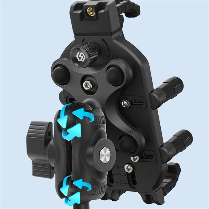 WUPP CS-1988A2 Rearview Mirror Phone Mount Adjustable Motorcycle Bike CNC Ball Head Aluminum Alloy Phone Holder - 5