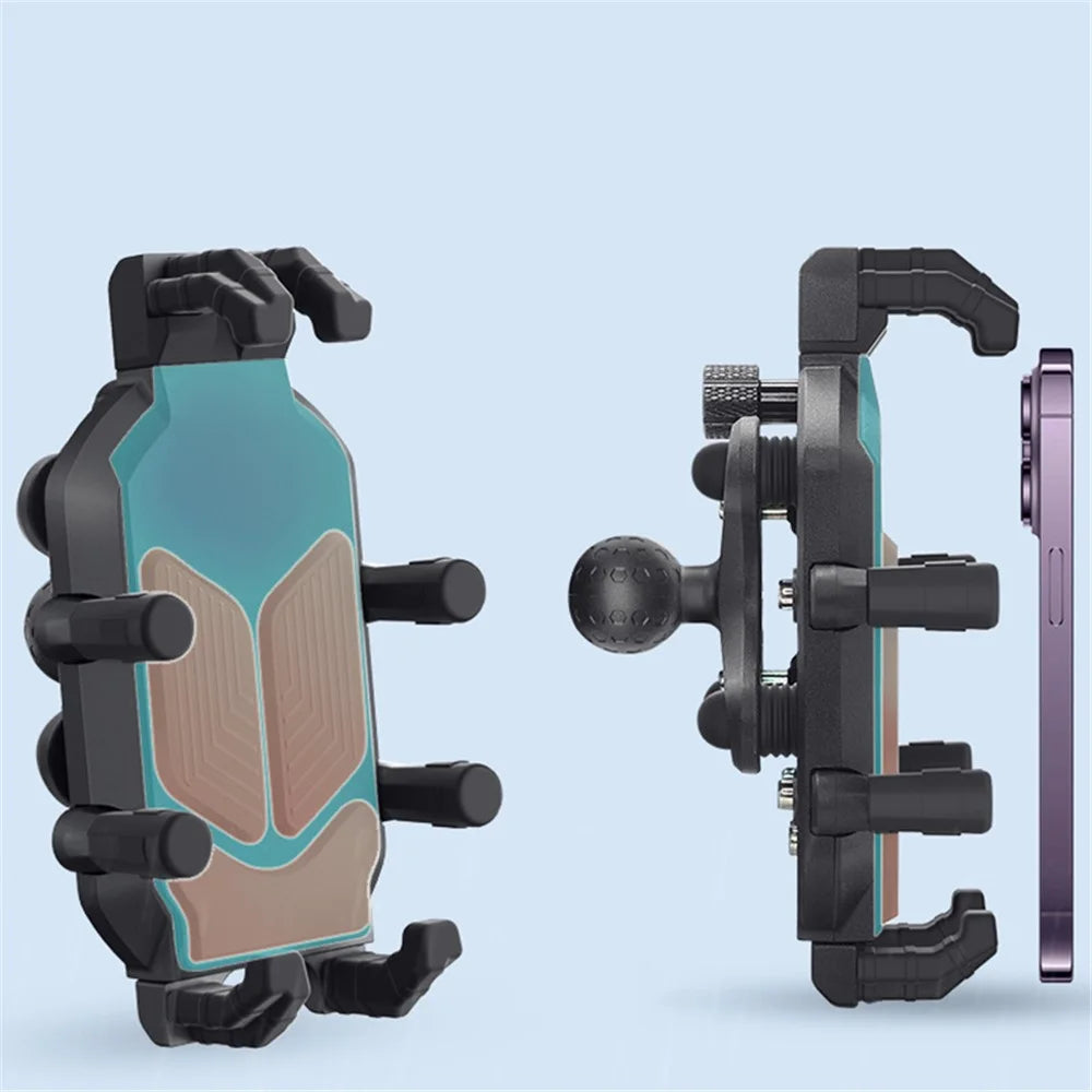 WUPP CS-1988A1 Motorbike Handlebar Phone Holder CNC Anti-Shock Braceket for 4.7-7.2 inch Phones - 5