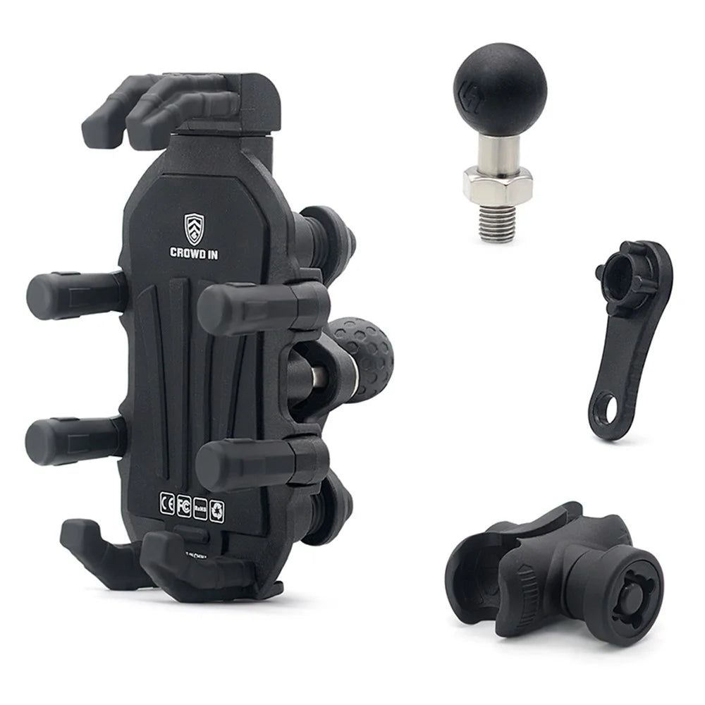 WUPP ZH-1990B1 Anti-Theft Bracket + M8 Ball Head Motorcycle Electric Bike Phone Mount - 1