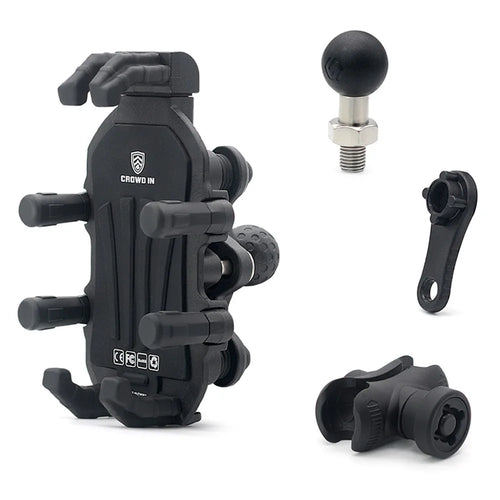 WUPP ZH-1990B1 Anti-Theft Bracket + M8 Ball Head Motorcycle Electric Bike Phone Mount - 1