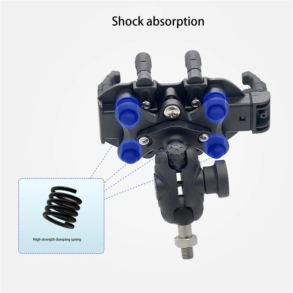 WUPP ZH-1990B1 Anti-Theft Bracket + M8 Ball Head Motorcycle Electric Bike Phone Mount - 4