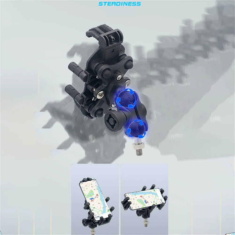 WUPP ZH-1990B1 Anti-Theft Bracket + M8 Ball Head Motorcycle Electric Bike Phone Mount - 6