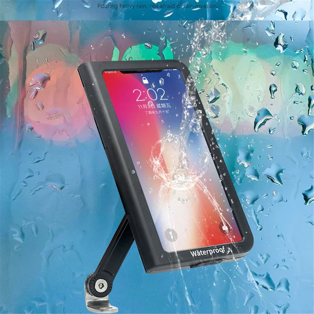 WUPP CS-1937A1 Motorcycle Rearview Mirror Phone Holder Waterproof Phone Mount Case for Electric Bikes - 6