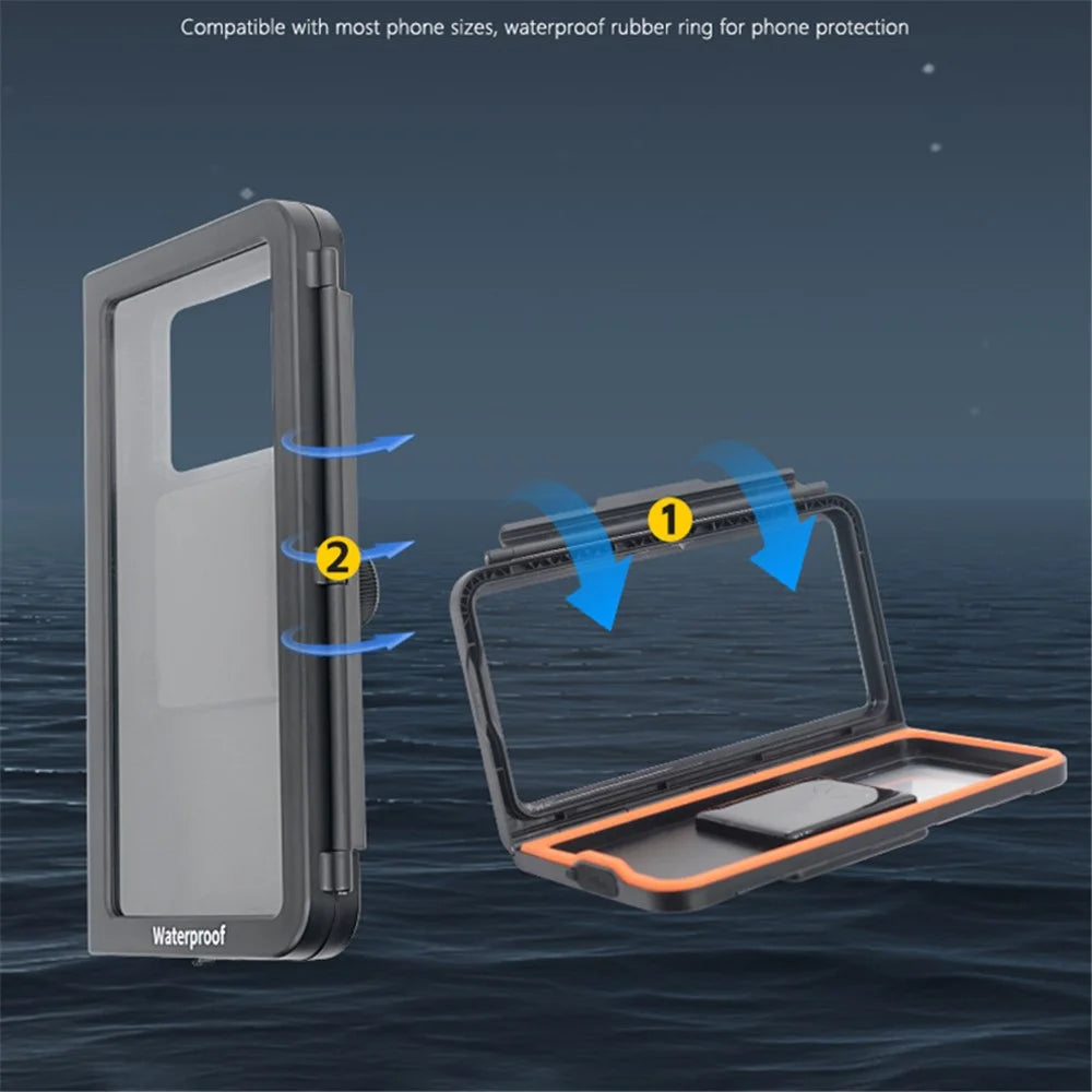 WUPP CS-1937A1 Motorcycle Rearview Mirror Phone Holder Waterproof Phone Mount Case for Electric Bikes - 7