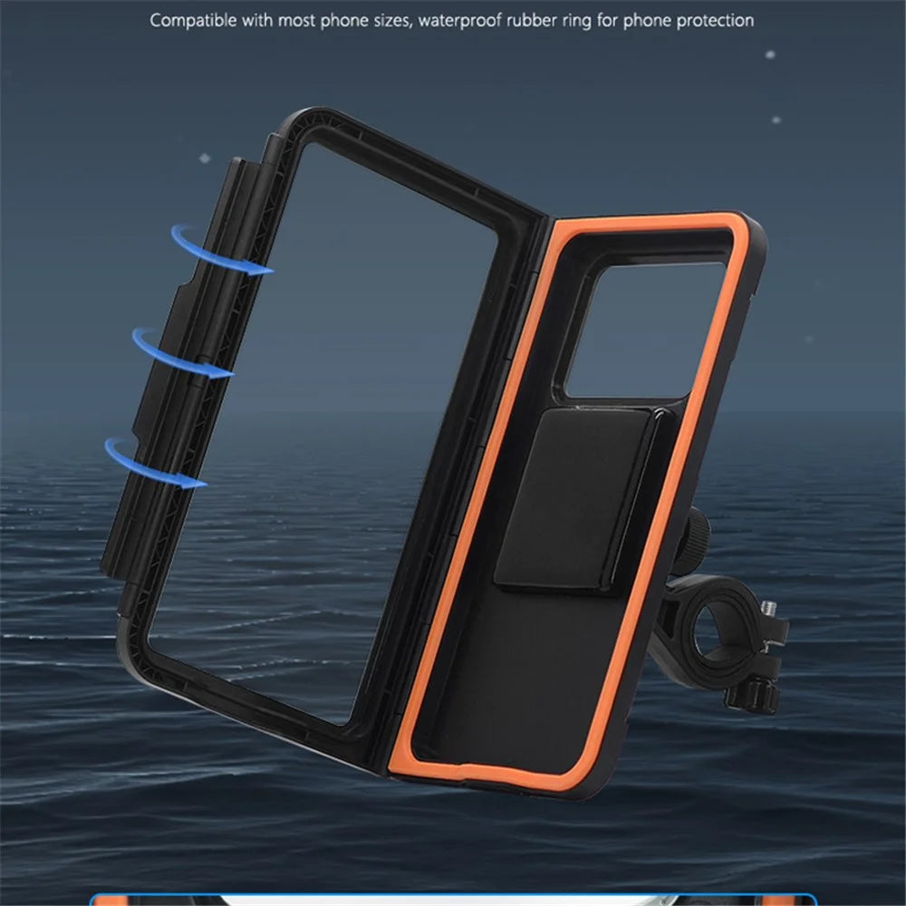 WUPP CS-1937B1 Motorbike Handlebar Phone Holder Sensitive Touch IP67 Waterproof Phone Case - 5